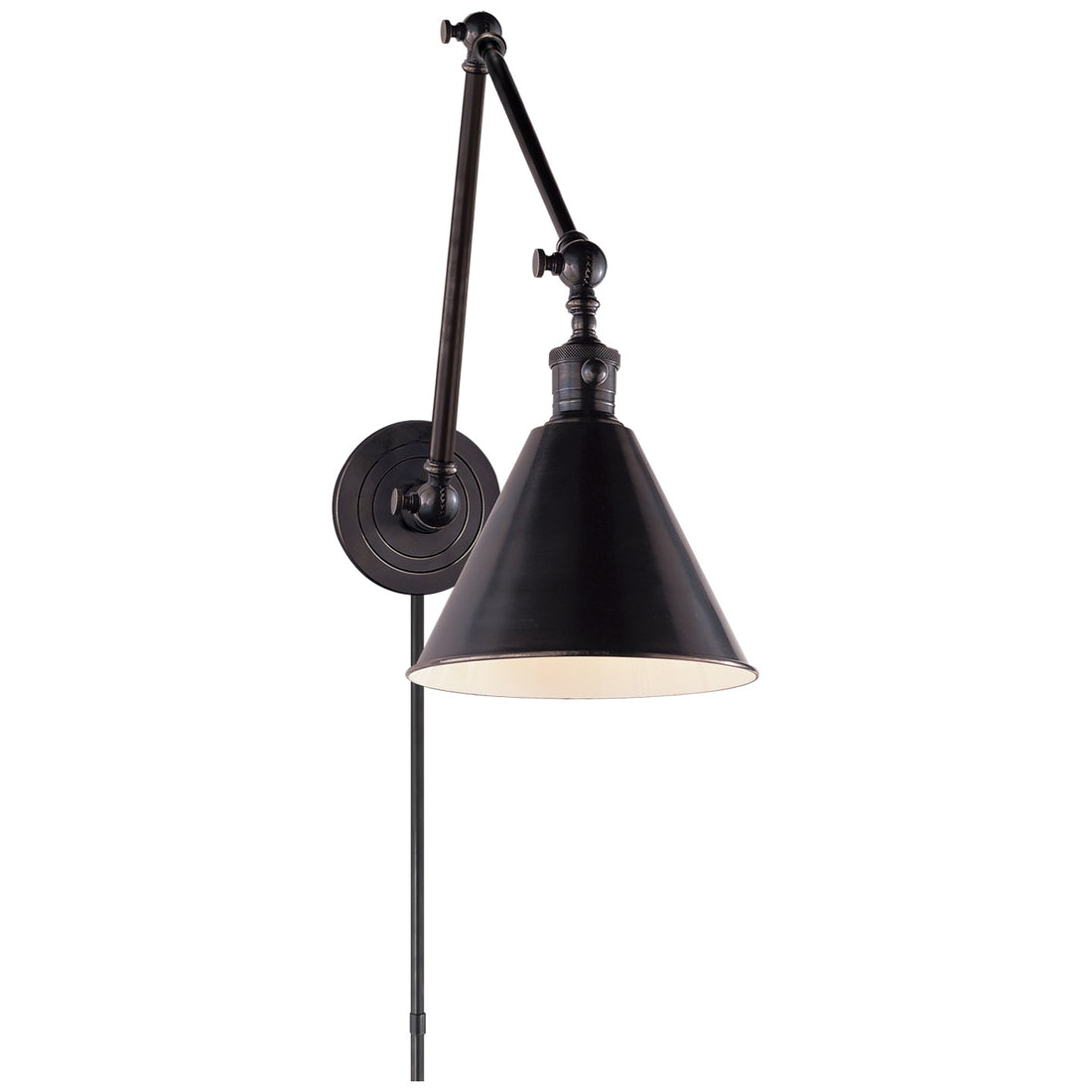 VISUAL COMFORT SIGNATURE, BOSTON FUNCTIONAL DOUBLE ARM LIBRARY LIGHT, WALL SCONCES
