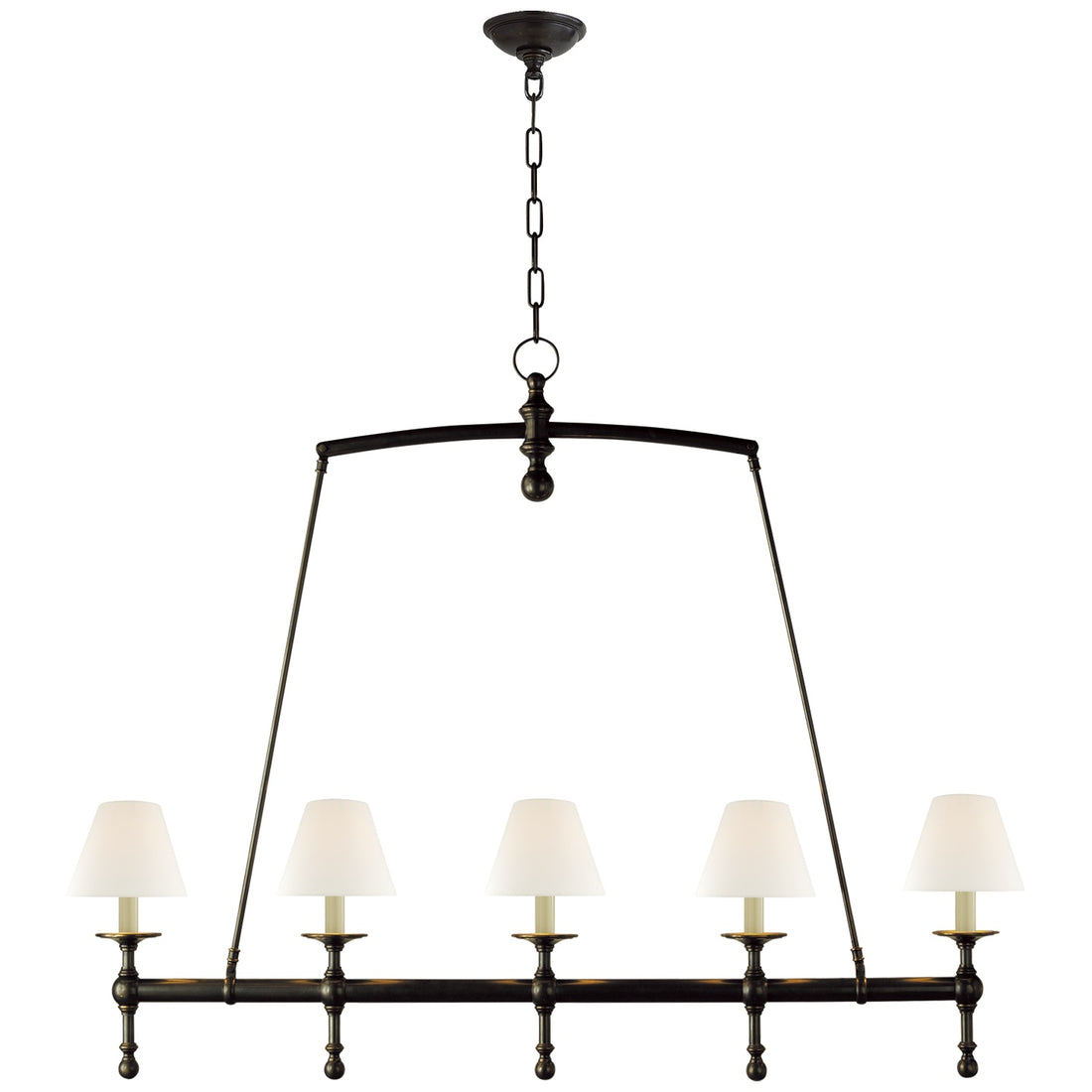 VISUAL COMFORT SIGNATURE, CLASSIC LINEAR CHANDELIER, LINEAR LIGHT