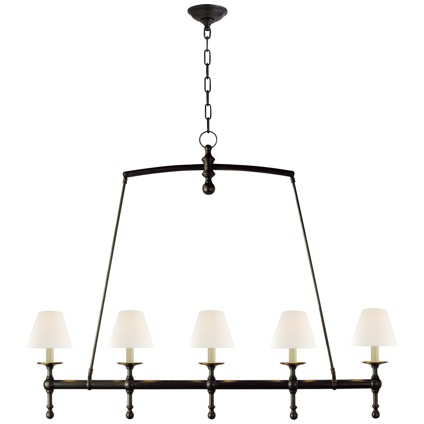 VISUAL COMFORT SIGNATURE, CLASSIC LINEAR CHANDELIER, LINEAR LIGHT