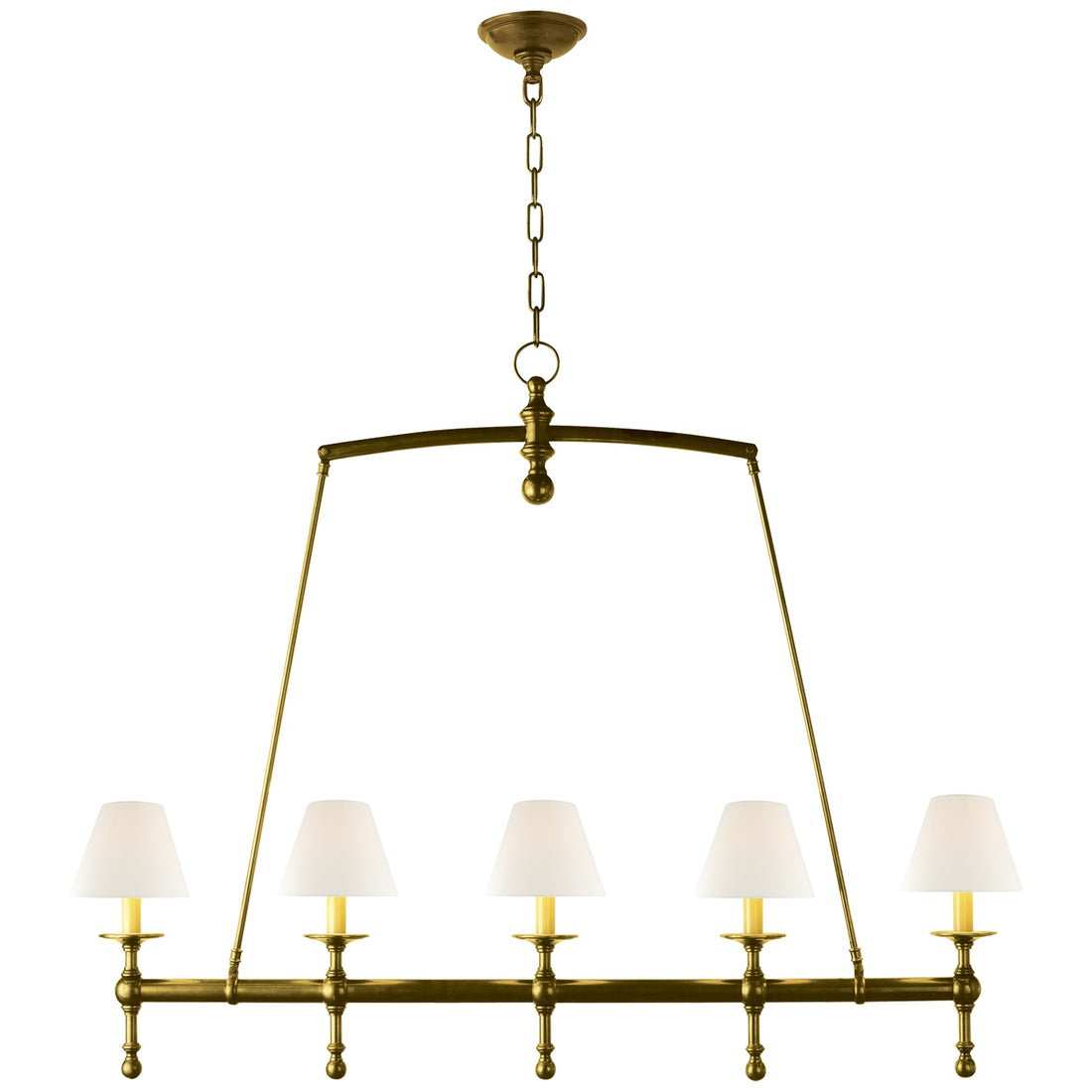 VISUAL COMFORT SIGNATURE, CLASSIC LINEAR CHANDELIER, LINEAR LIGHT