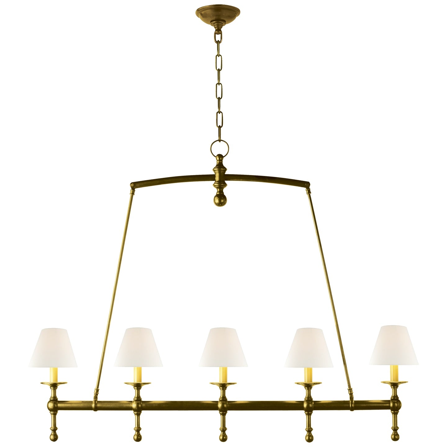 VISUAL COMFORT SIGNATURE, CLASSIC LINEAR CHANDELIER, LINEAR LIGHT