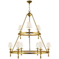 VISUAL COMFORT SIGNATURE, CLASSIC TWO-TIER RING CHANDELIER, CHANDELIER LIGHT