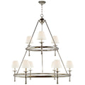 VISUAL COMFORT SIGNATURE, CLASSIC TWO-TIER RING CHANDELIER, CHANDELIER LIGHT