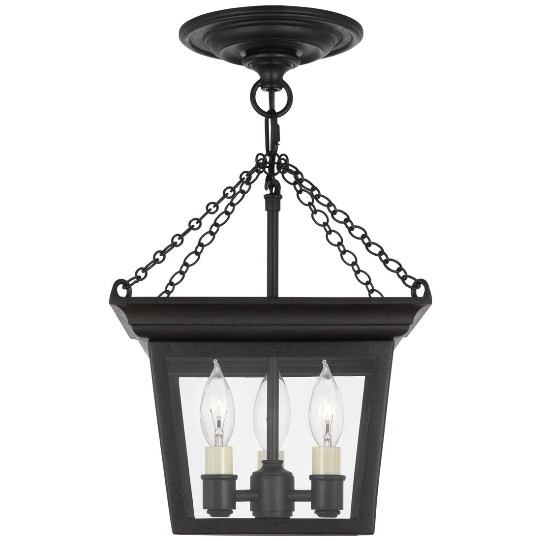 VISUAL COMFORT SIGNATURE, CORNICE SEMI-FLUSH LANTERN, LANTERN CEILING LIGHT