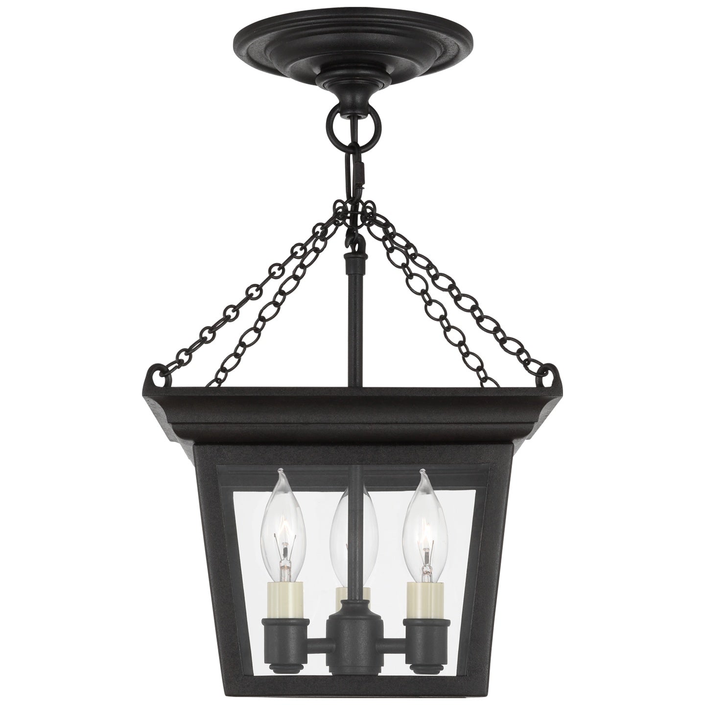 VISUAL COMFORT SIGNATURE, CORNICE SEMI-FLUSH LANTERN, LANTERN CEILING LIGHT