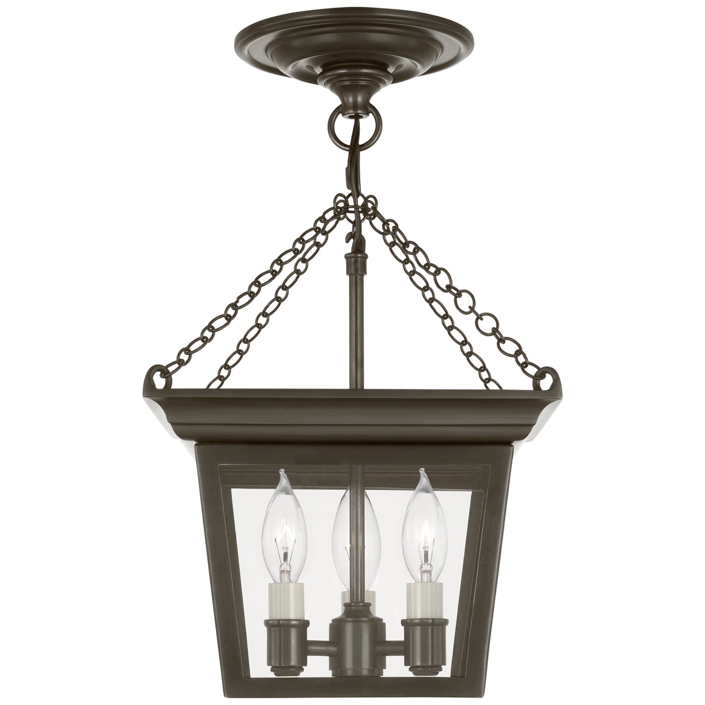 VISUAL COMFORT SIGNATURE, CORNICE SEMI-FLUSH LANTERN, LANTERN CEILING LIGHT