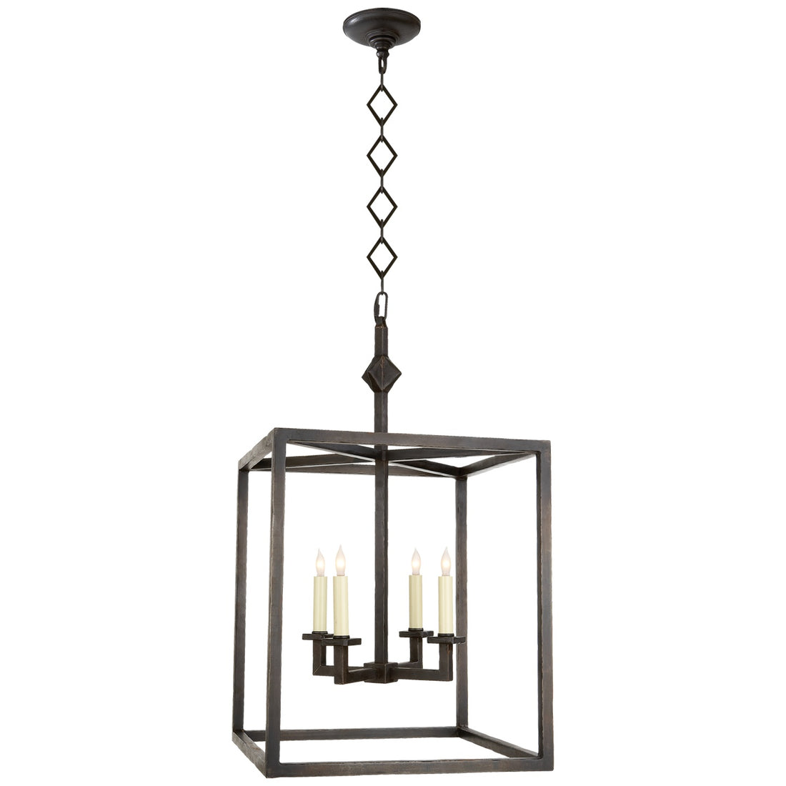 VISUAL COMFORT SIGNATURE, BASTIEN LANTERN AGED IRON, LANTERN CEILING LIGHT