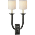 VISUAL COMFORT SIGNATURE, FRENCH DECO HORN DOUBLE SCONCE, WALL SCONCES