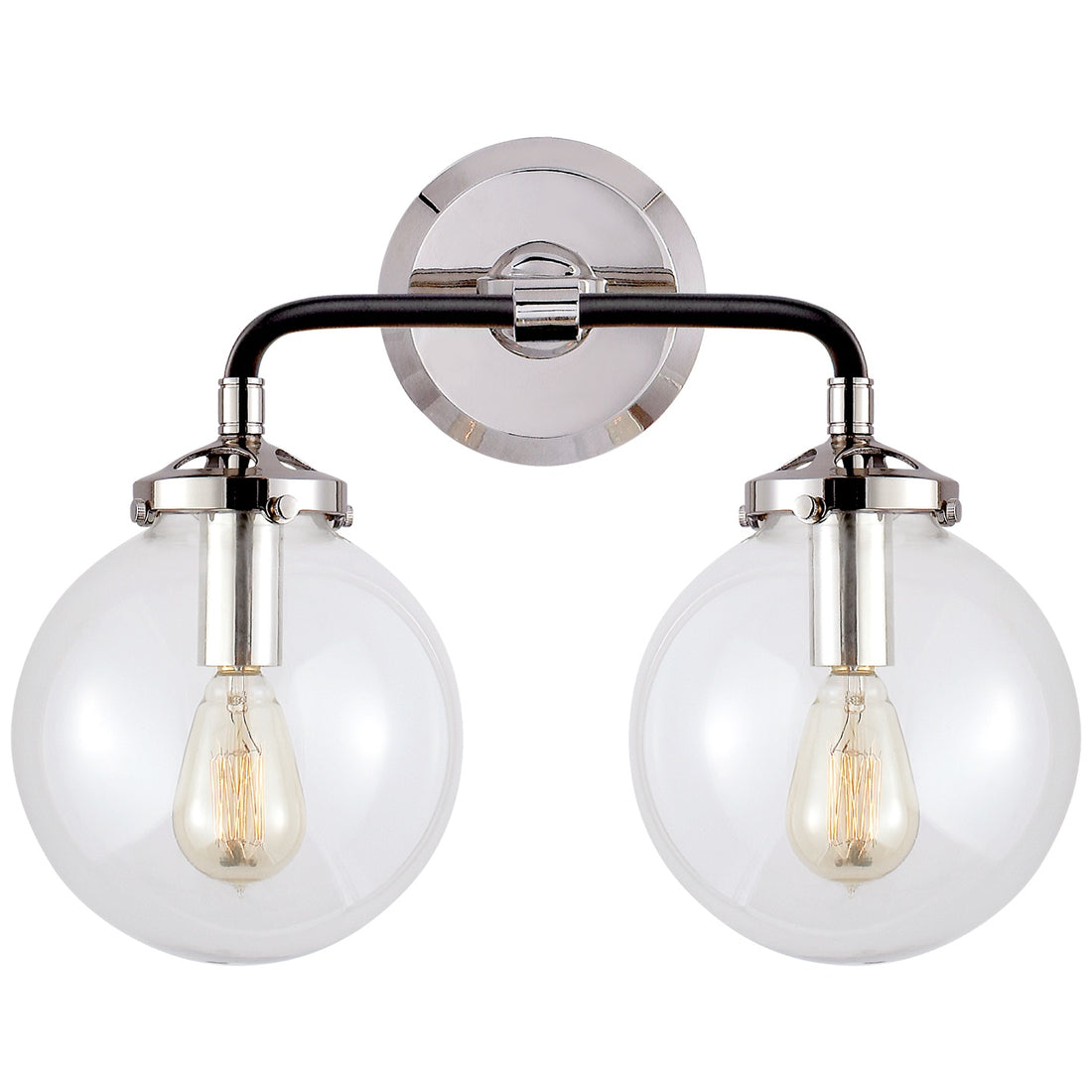 VISUAL COMFORT SIGNATURE, BISTRO DOUBLE LIGHT CURVED SCONCE, BATH VANITY LIGHT