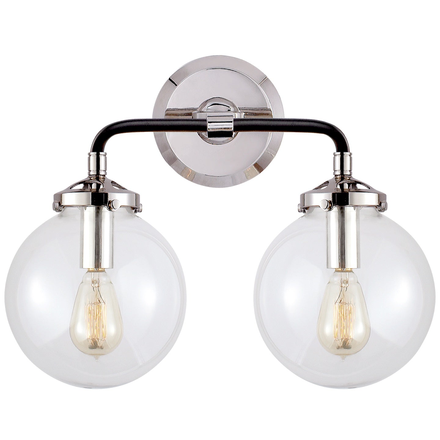 VISUAL COMFORT SIGNATURE, BISTRO DOUBLE LIGHT CURVED SCONCE, BATH VANITY LIGHT