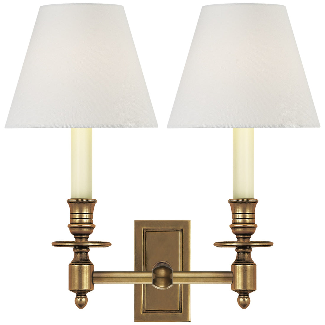 VISUAL COMFORT SIGNATURE, FRENCH DOUBLE LIBRARY SCONCE, WALL SCONCES