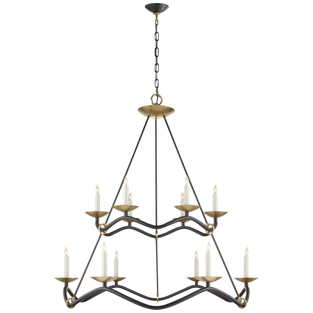 VISUAL COMFORT SIGNATURE, CHOROS TWO-TIER CHANDELIER, CHANDELIER LIGHT