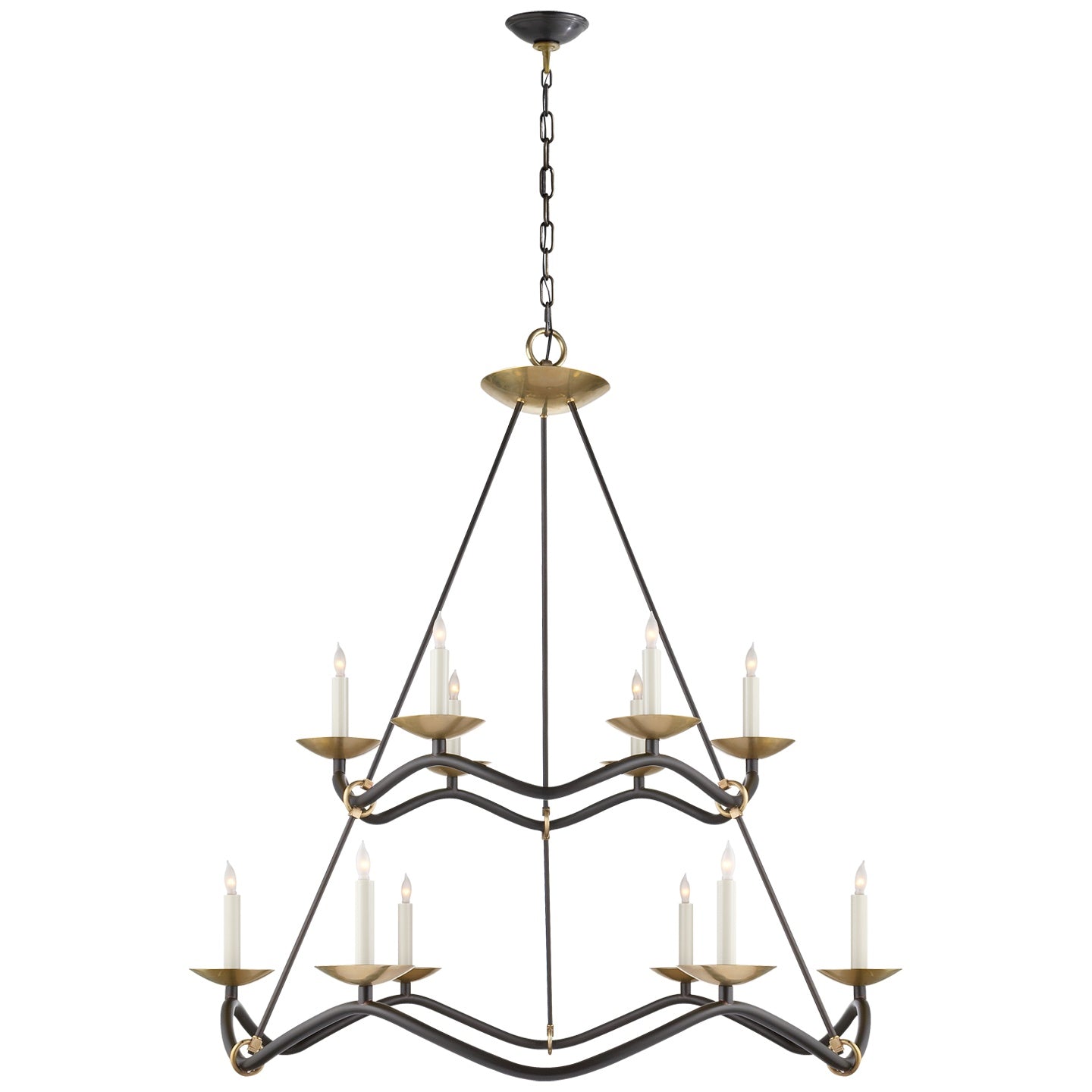 VISUAL COMFORT SIGNATURE, CHOROS TWO-TIER CHANDELIER, CHANDELIER LIGHT