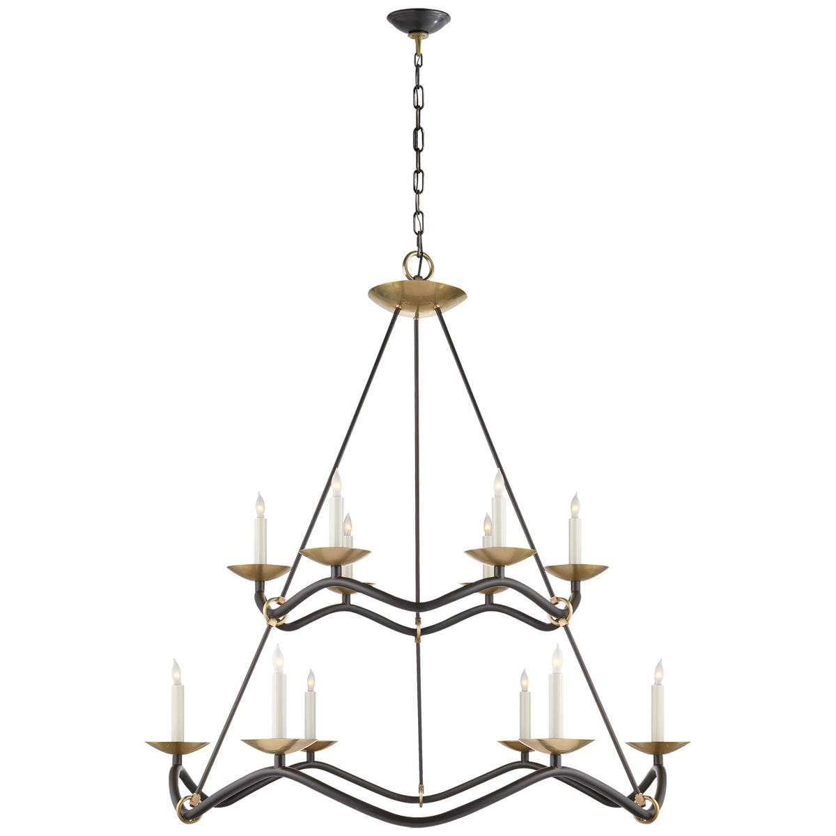 VISUAL COMFORT SIGNATURE, CHOROS TWO-TIER CHANDELIER, CHANDELIER LIGHT