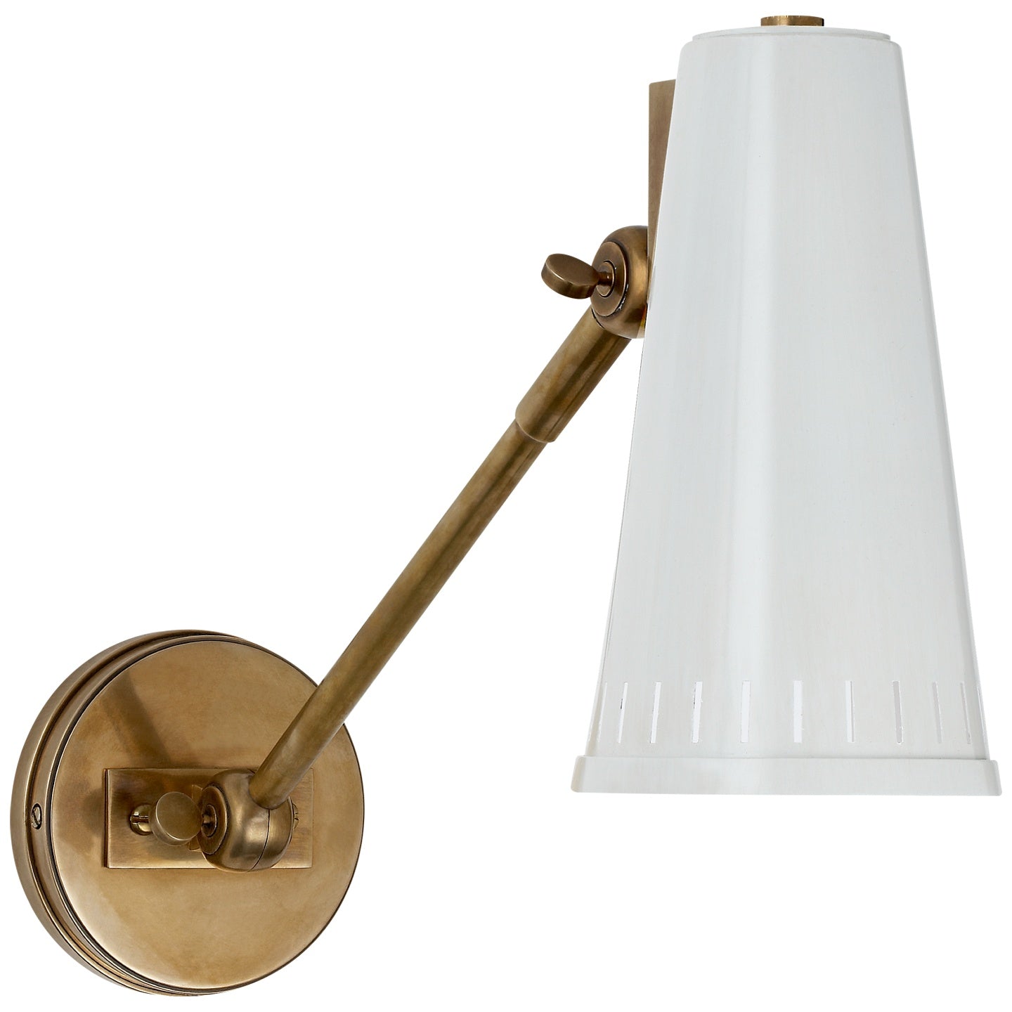 VISUAL COMFORT SIGNATURE, ANTONIO ADJUSTABLE ONE ARM WALL LAMP, WALL SCONCES