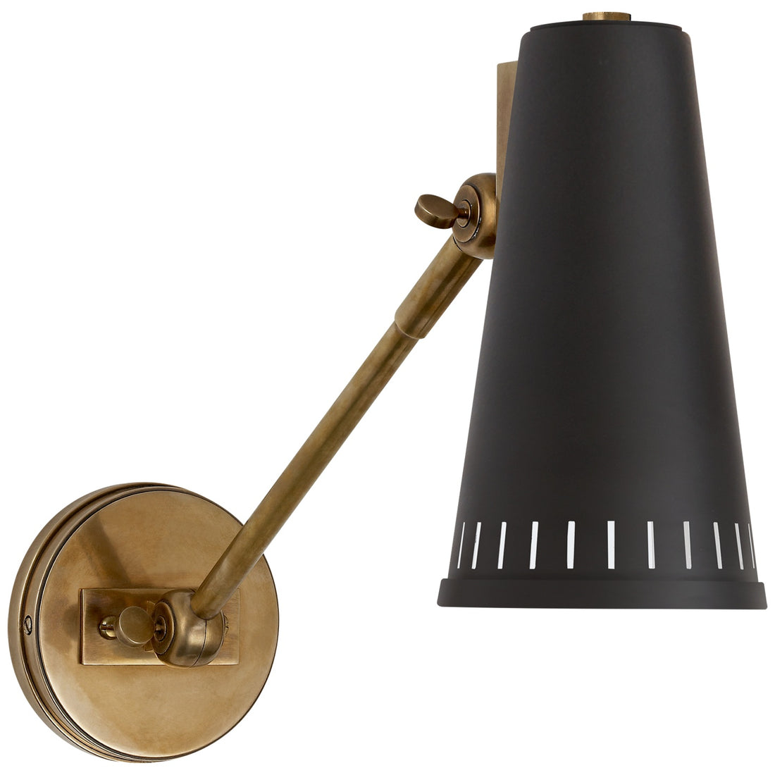 VISUAL COMFORT SIGNATURE, ANTONIO ADJUSTABLE ONE ARM WALL LAMP, WALL SCONCES