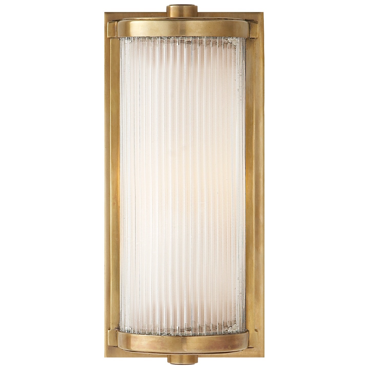 VISUAL COMFORT SIGNATURE, DRESSER SHORT GLASS ROD LIGHT, BATH VANITY LIGHT
