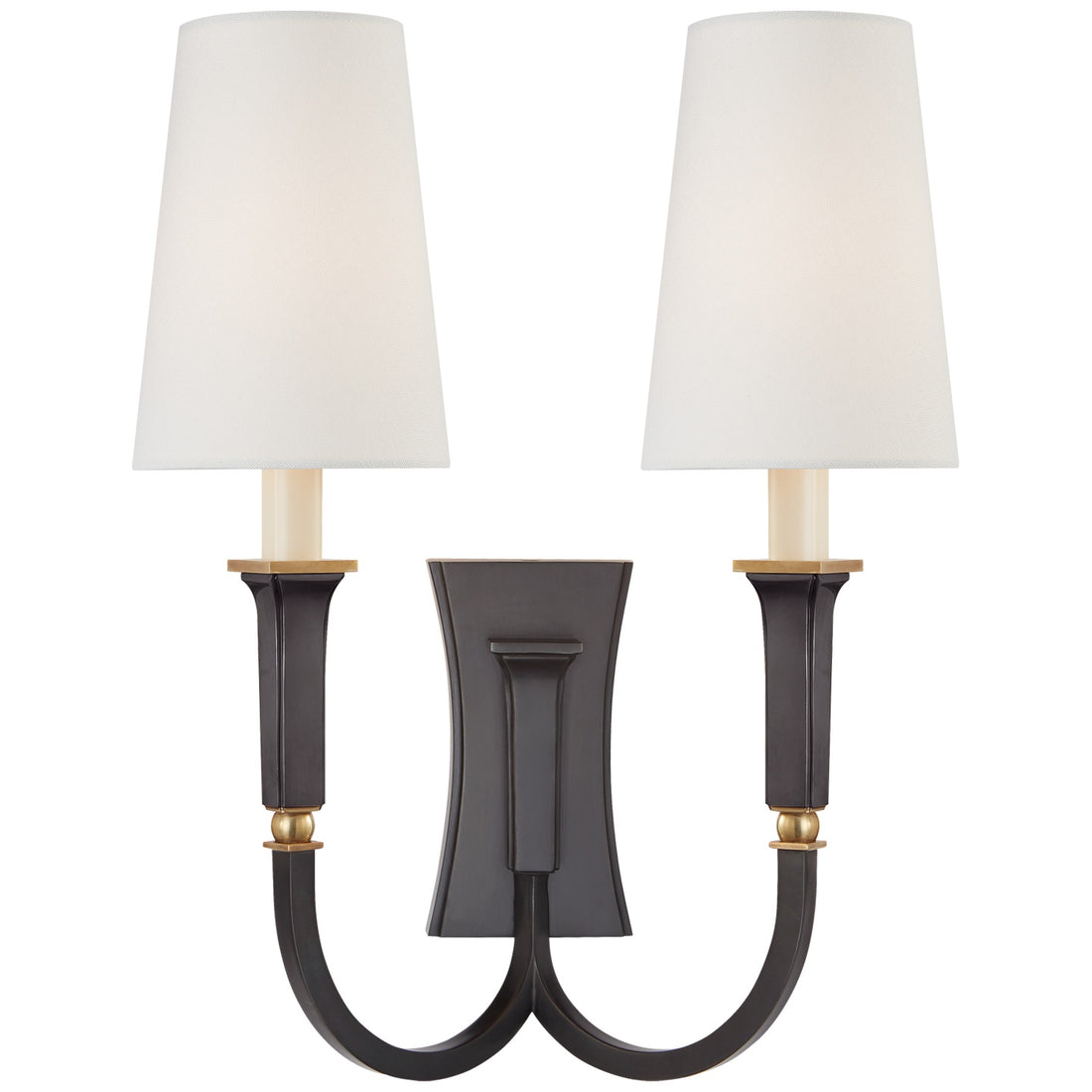VISUAL COMFORT SIGNATURE, DELPHIA DOUBLE ARM SCONCE, WALL SCONCES