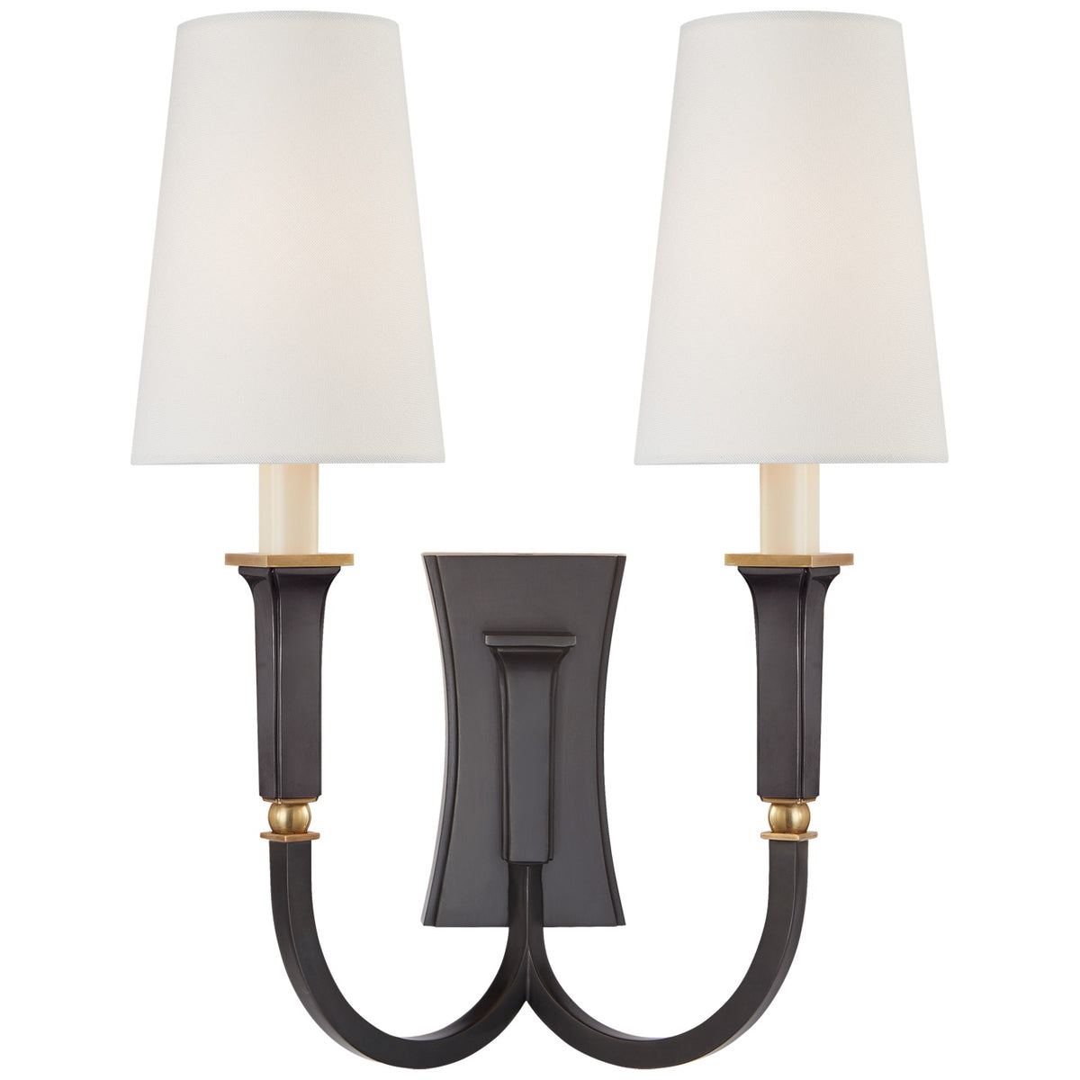 VISUAL COMFORT SIGNATURE, DELPHIA DOUBLE ARM SCONCE, WALL SCONCES