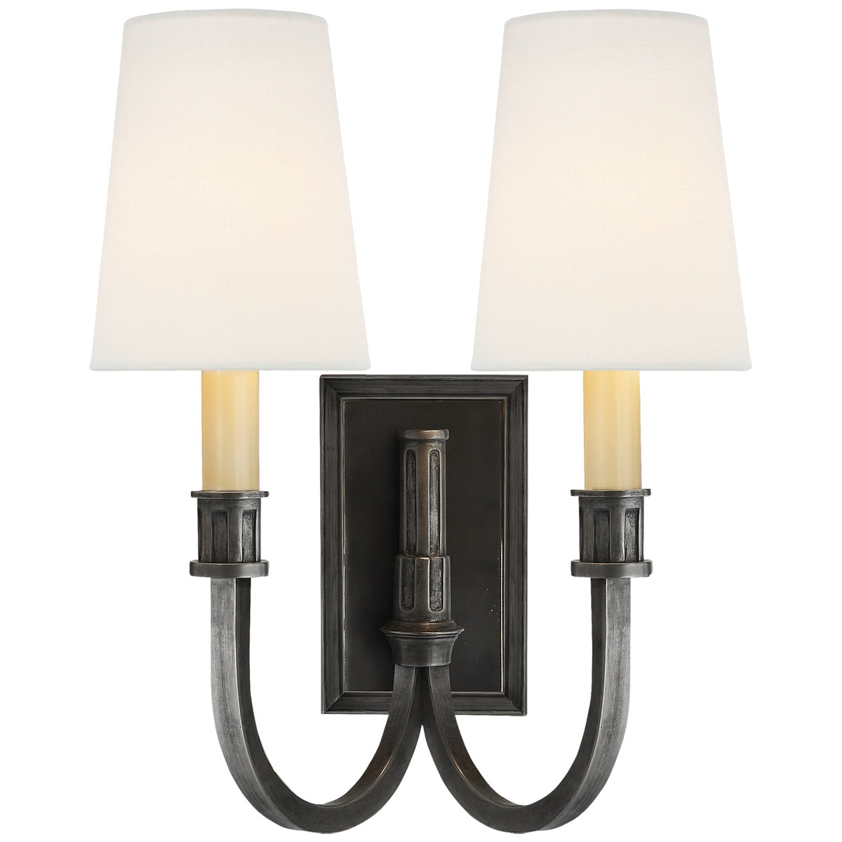 VISUAL COMFORT SIGNATURE, MODERN LIBRARY DOUBLE SCONCE, WALL SCONCES