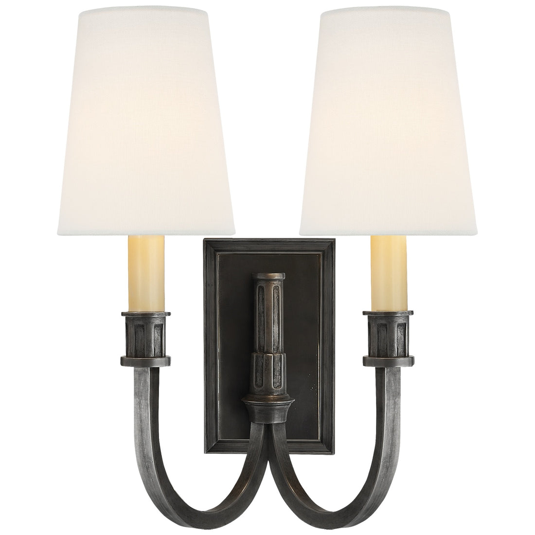 VISUAL COMFORT SIGNATURE, MODERN LIBRARY DOUBLE SCONCE, WALL SCONCES