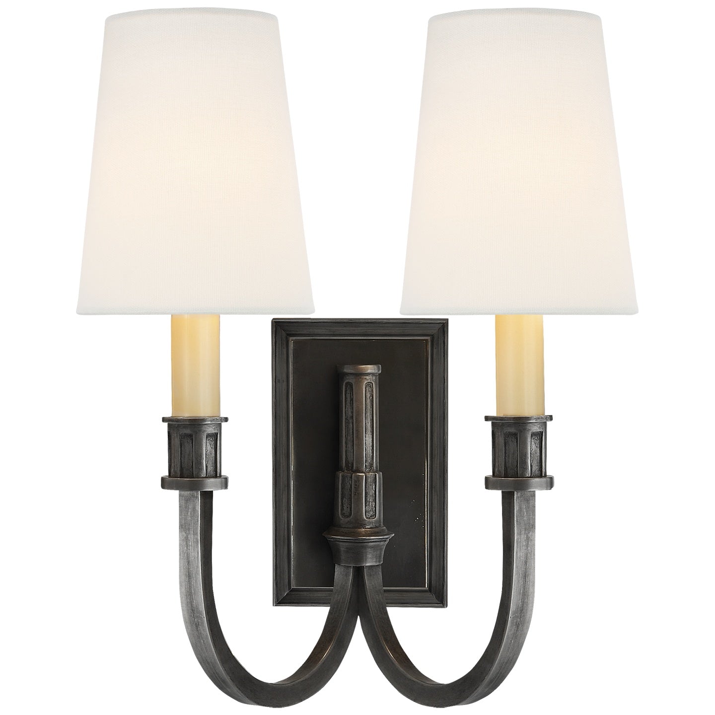VISUAL COMFORT SIGNATURE, MODERN LIBRARY DOUBLE SCONCE, WALL SCONCES