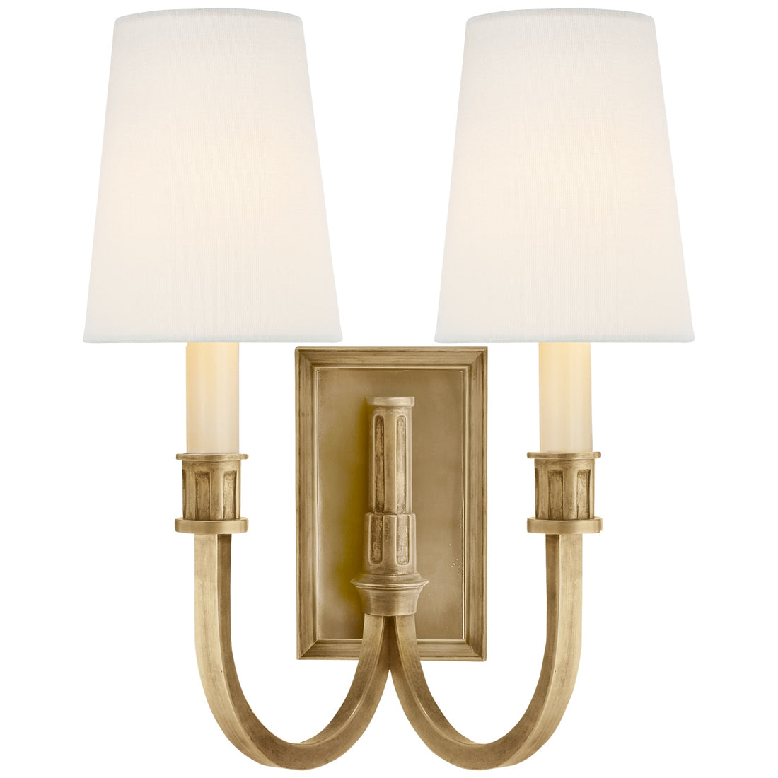 VISUAL COMFORT SIGNATURE, MODERN LIBRARY DOUBLE SCONCE, WALL SCONCES