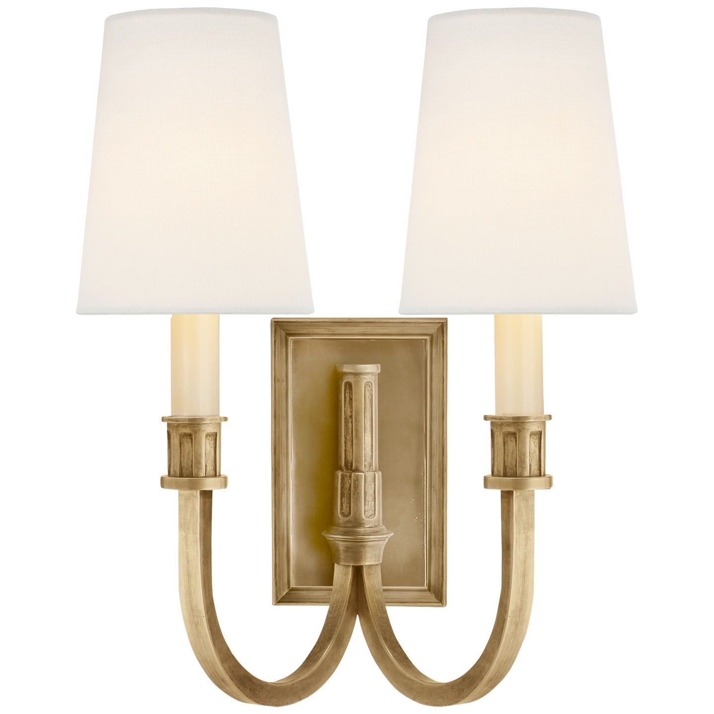 VISUAL COMFORT SIGNATURE, MODERN LIBRARY DOUBLE SCONCE, WALL SCONCES
