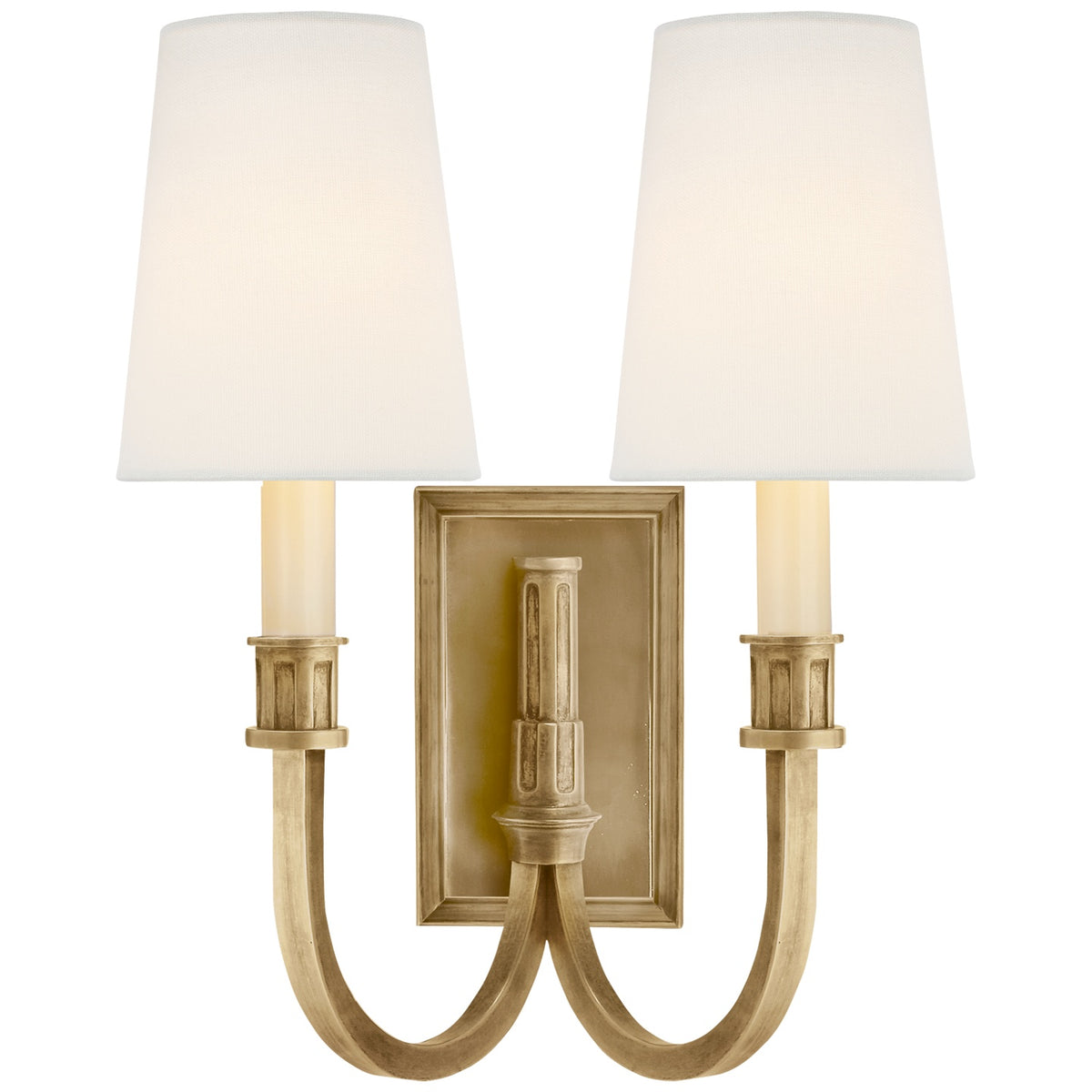 VISUAL COMFORT SIGNATURE, MODERN LIBRARY DOUBLE SCONCE, WALL SCONCES