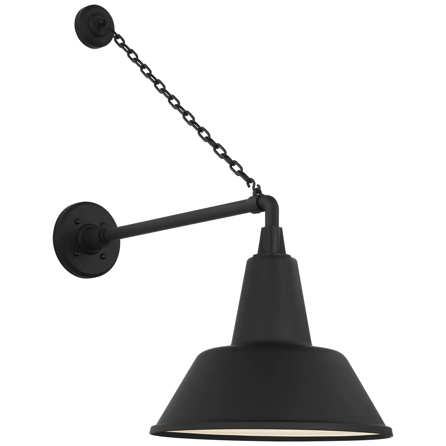 VISUAL COMFORT SIGNATURE, ACADEMY ANCHORED MACK BARN LIGHT, OUTDOOR WALL LIGHTS