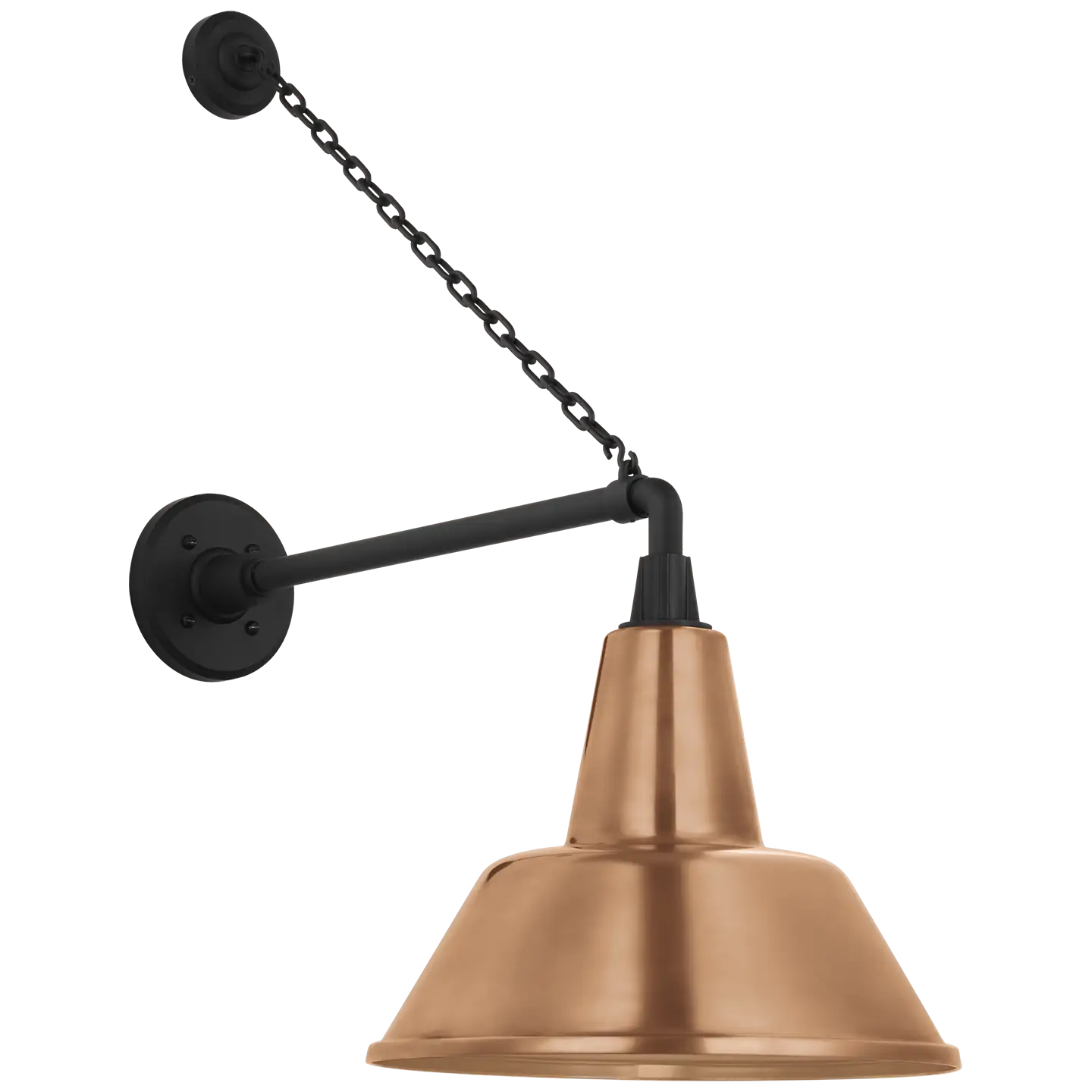 VISUAL COMFORT SIGNATURE, ACADEMY ANCHORED MACK BARN LIGHT, OUTDOOR WALL LIGHTS