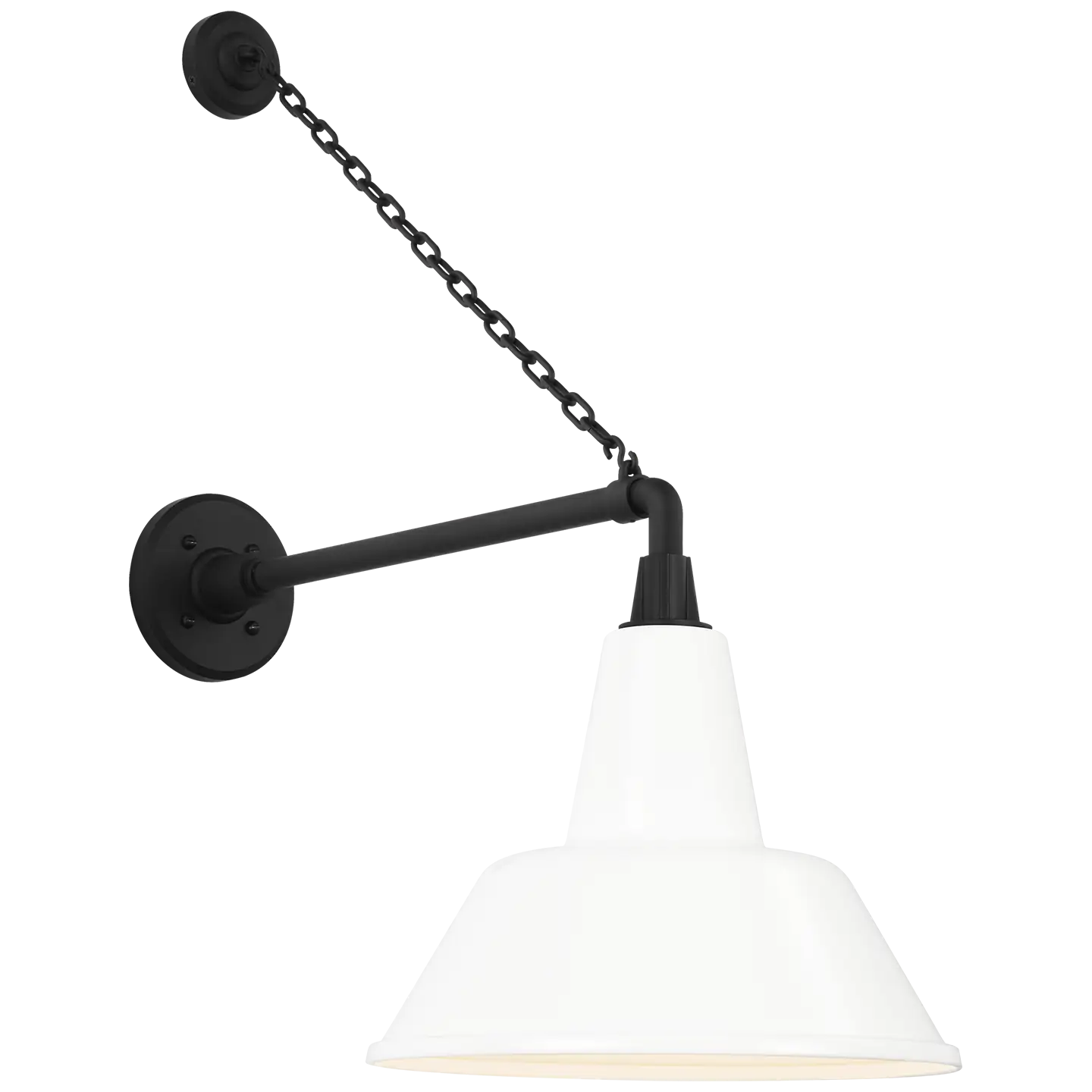 VISUAL COMFORT SIGNATURE, ACADEMY ANCHORED MACK BARN LIGHT, OUTDOOR WALL LIGHTS