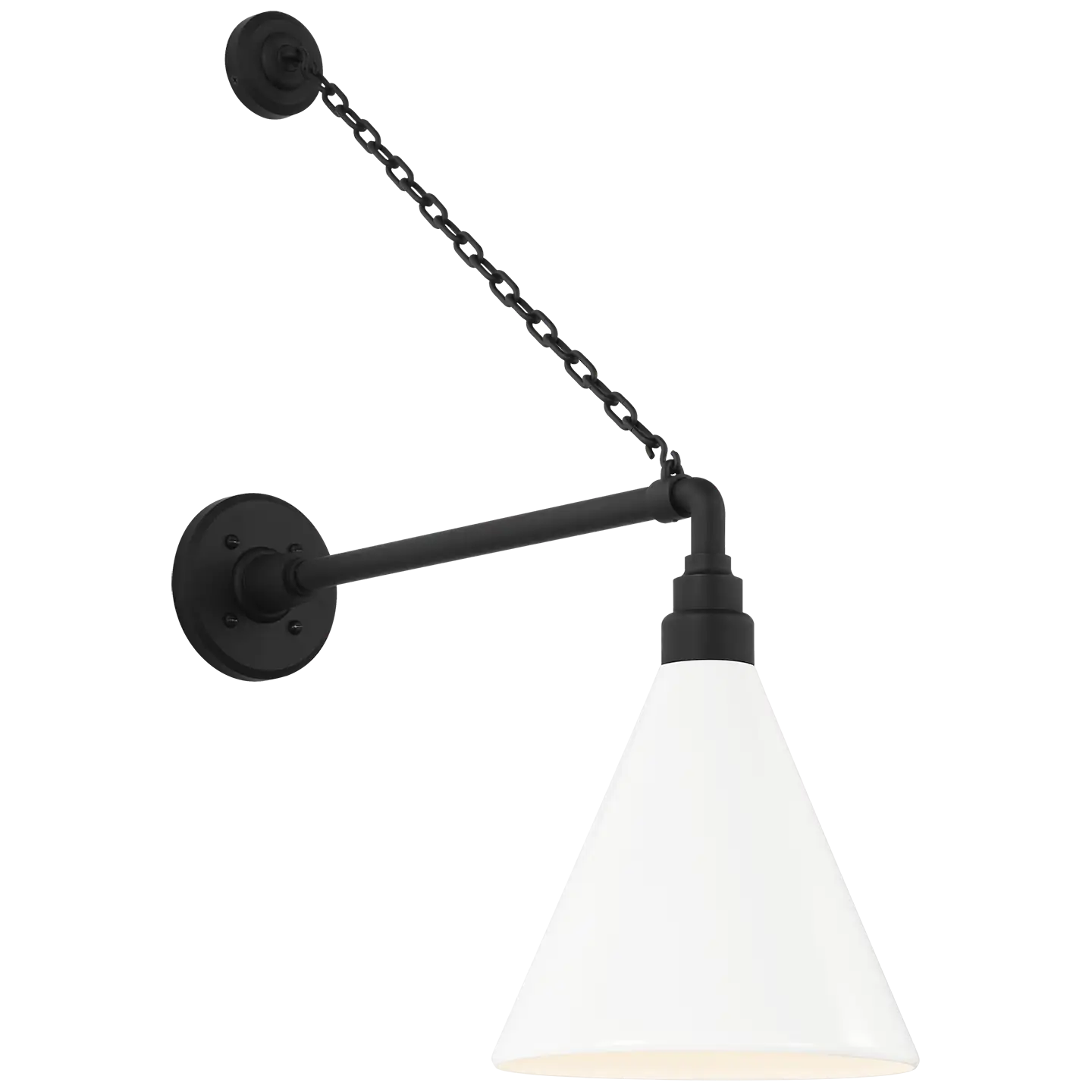 VISUAL COMFORT SIGNATURE, ACADEMY ANCHORED MACK BARN LIGHT, OUTDOOR WALL LIGHTS