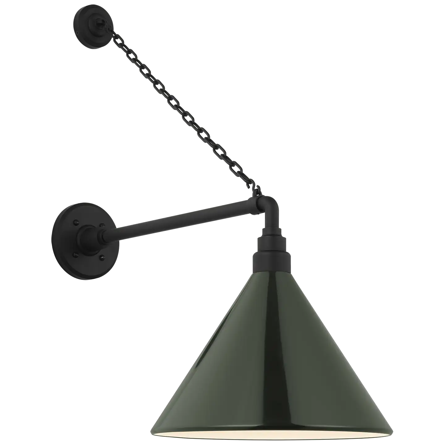 VISUAL COMFORT SIGNATURE, ACADEMY ANCHORED MACK BARN LIGHT, OUTDOOR WALL LIGHTS