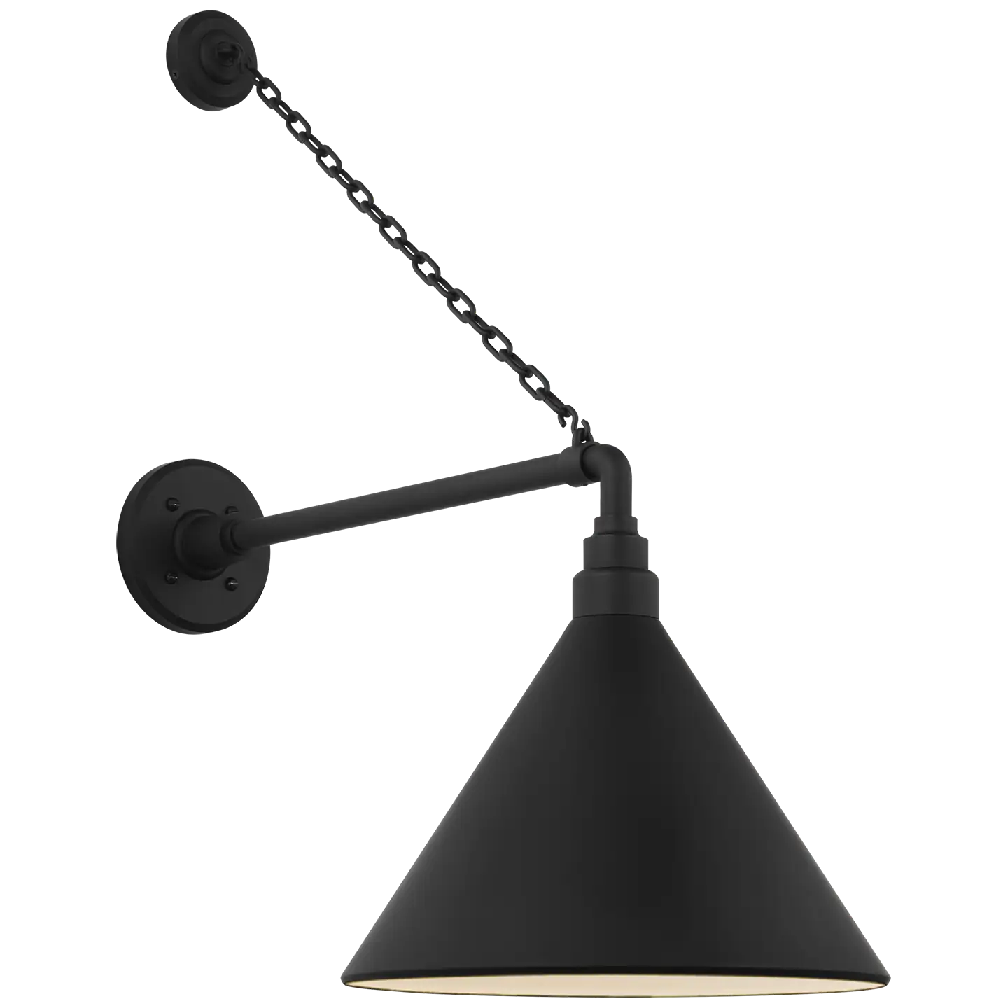 VISUAL COMFORT SIGNATURE, ACADEMY ANCHORED MACK BARN LIGHT, OUTDOOR WALL LIGHTS