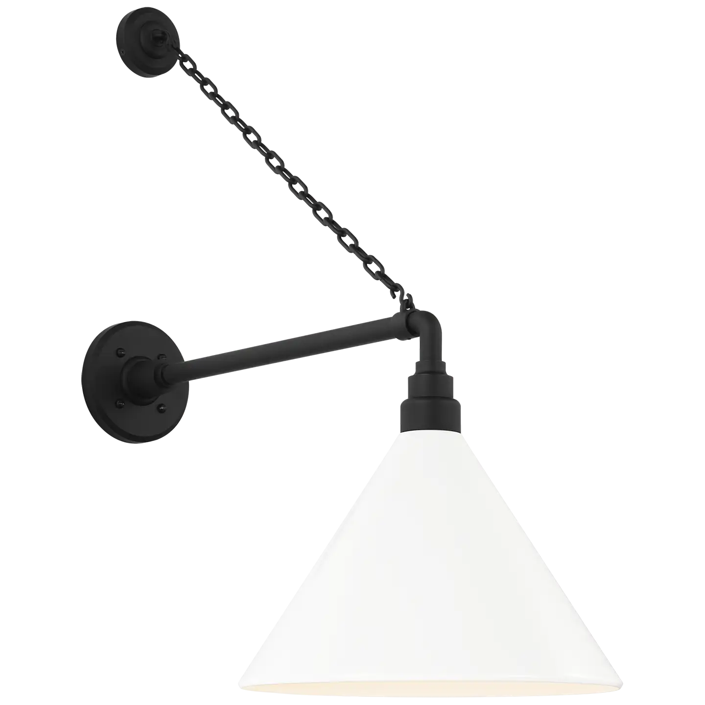 VISUAL COMFORT SIGNATURE, ACADEMY ANCHORED MACK BARN LIGHT, OUTDOOR WALL LIGHTS