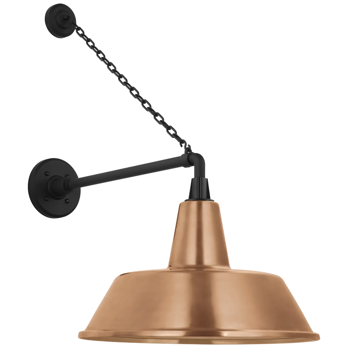 VISUAL COMFORT SIGNATURE, ACADEMY ANCHORED MACK BARN LIGHT, OUTDOOR WALL LIGHTS
