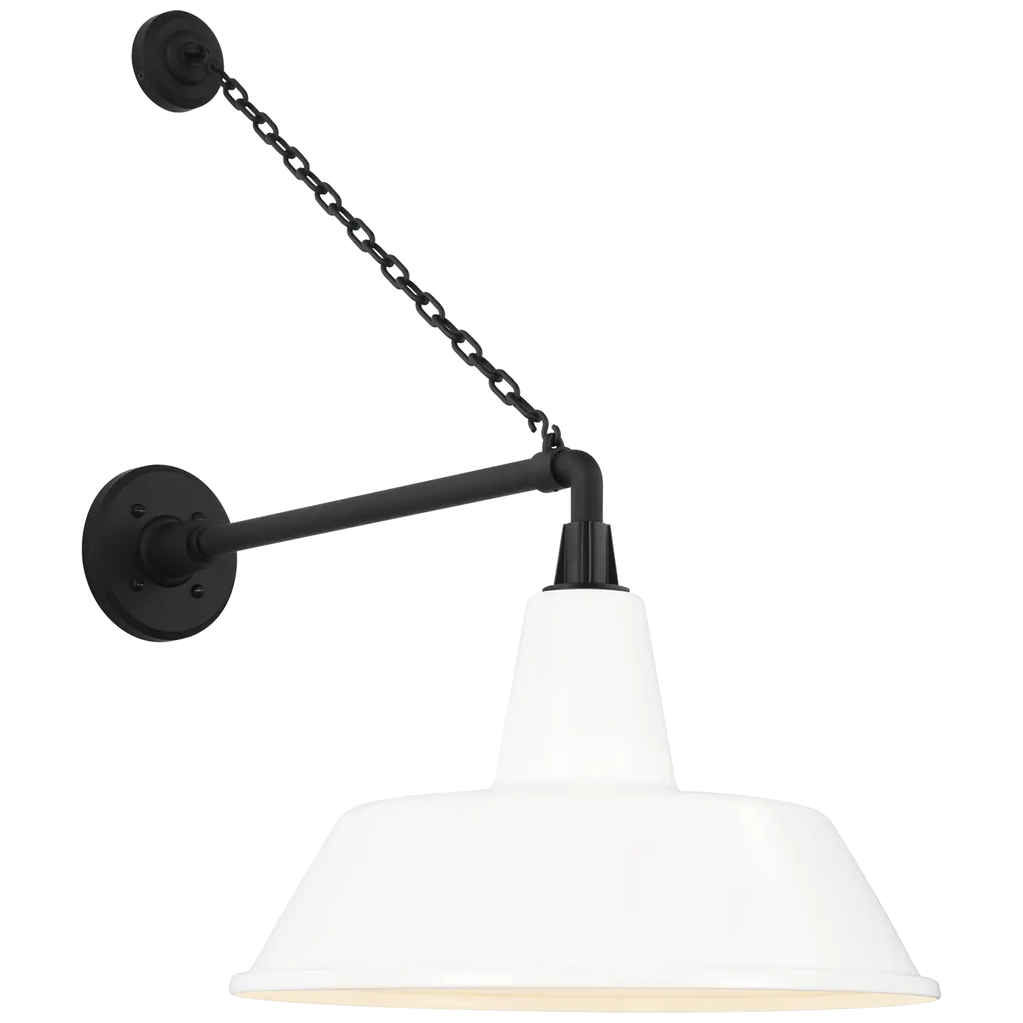VISUAL COMFORT SIGNATURE, ACADEMY ANCHORED MACK BARN LIGHT, OUTDOOR WALL LIGHTS