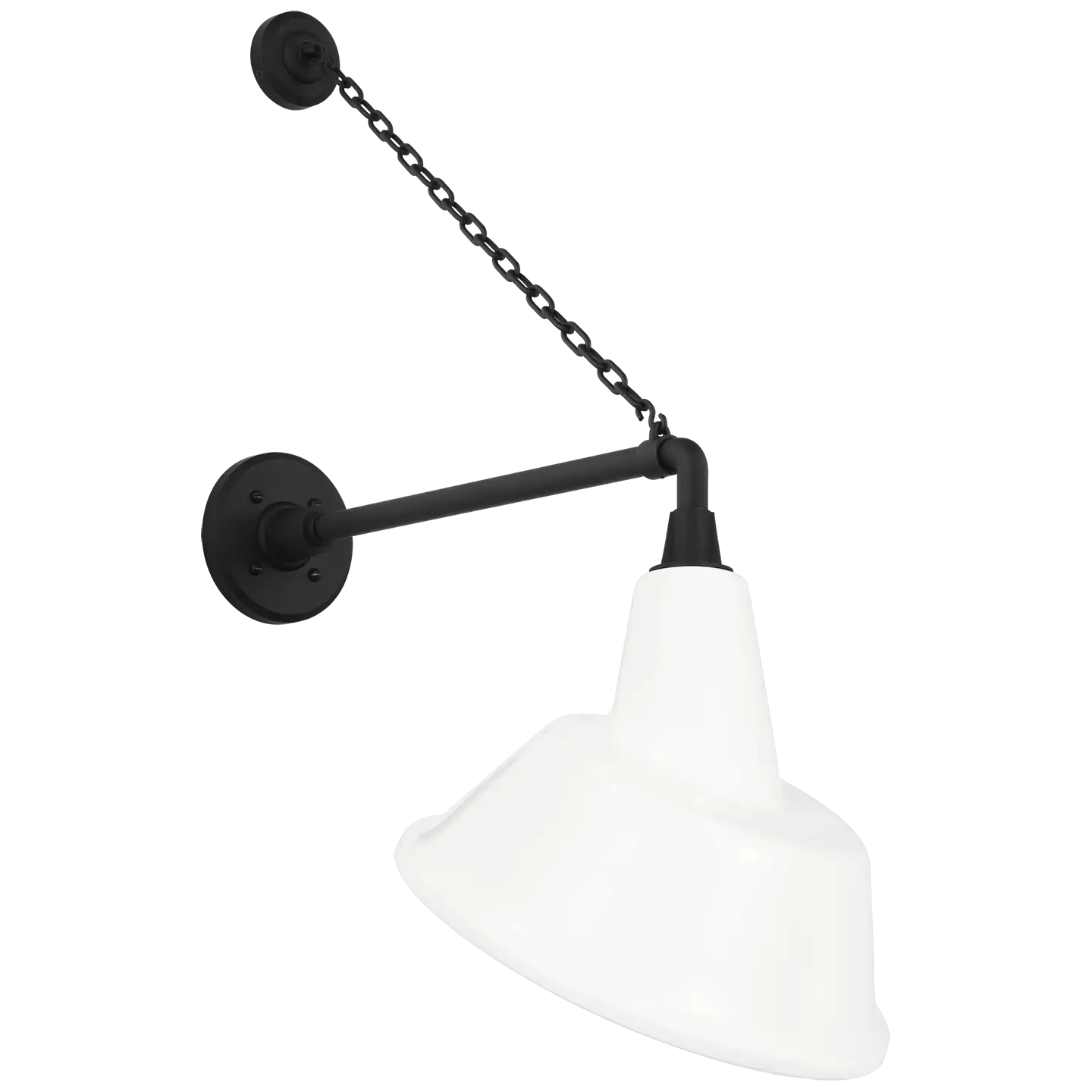 VISUAL COMFORT SIGNATURE, ACADEMY ANCHORED MACK BARN LIGHT, OUTDOOR WALL LIGHTS