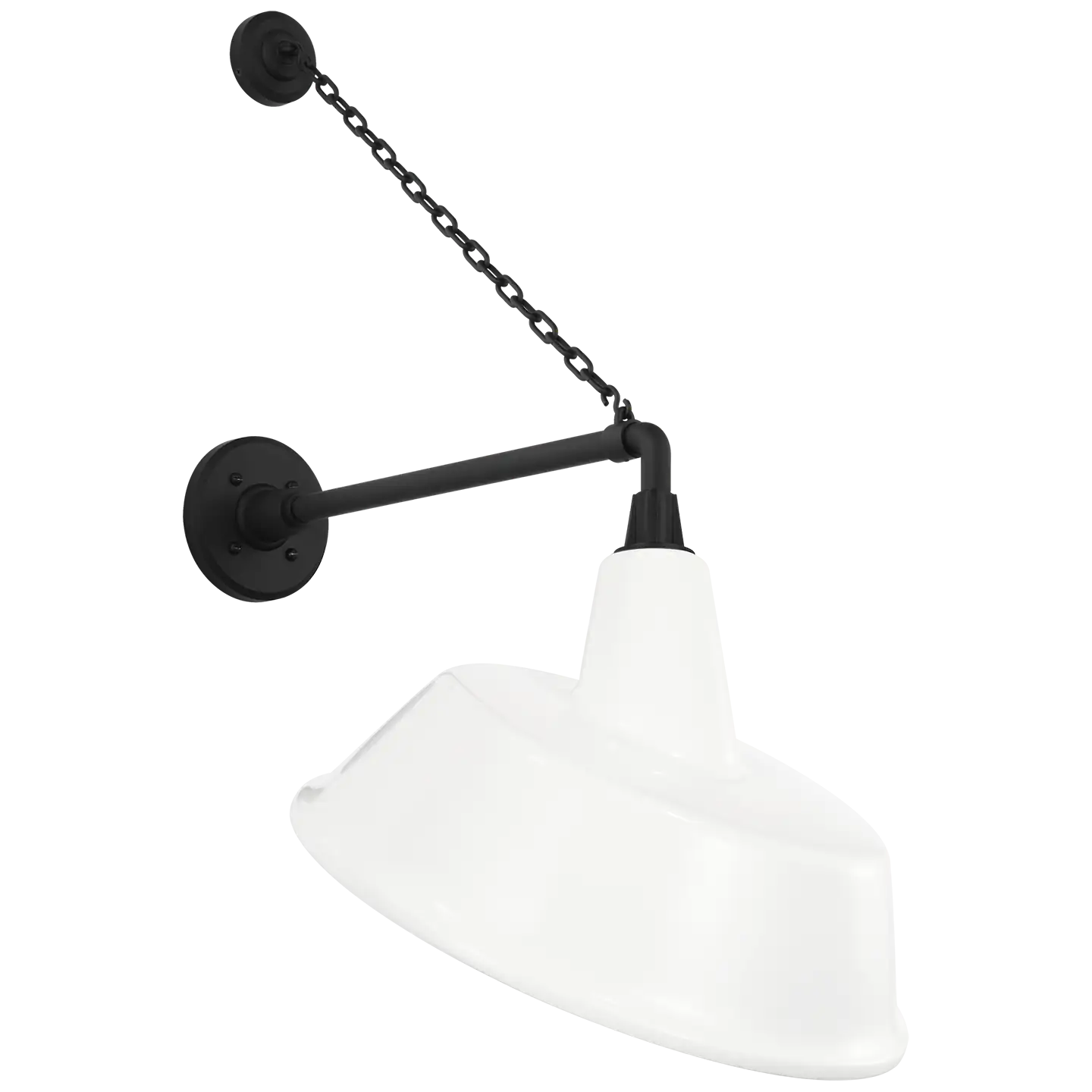VISUAL COMFORT SIGNATURE, ACADEMY ANCHORED MACK BARN LIGHT, OUTDOOR WALL LIGHTS
