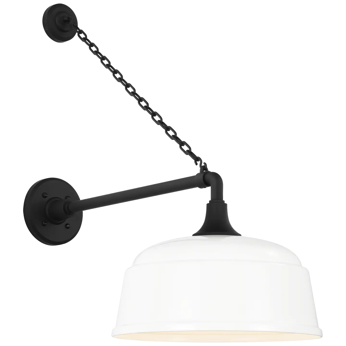 VISUAL COMFORT SIGNATURE, ACADEMY ANCHORED MACK BARN LIGHT, OUTDOOR WALL LIGHTS