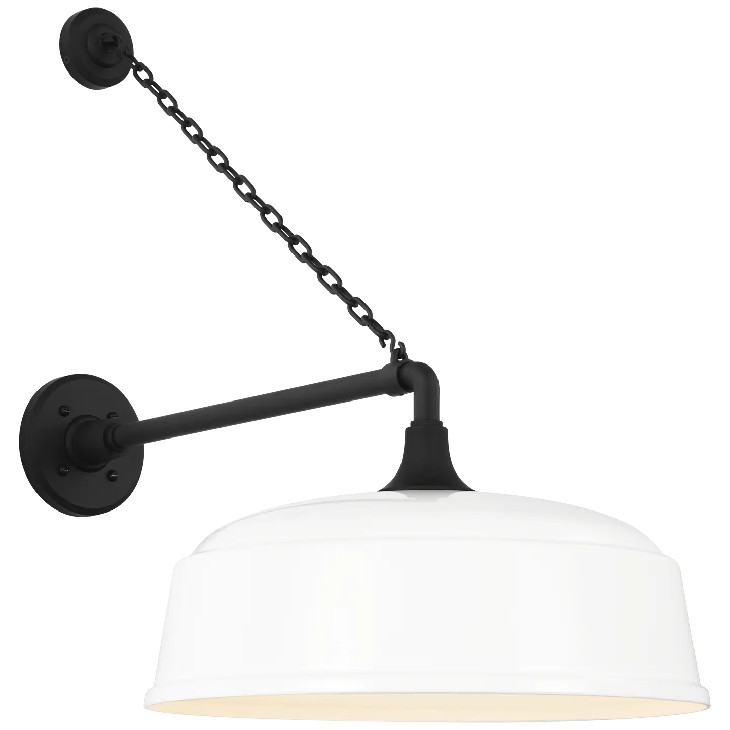 VISUAL COMFORT SIGNATURE, ACADEMY ANCHORED MACK BARN LIGHT, OUTDOOR WALL LIGHTS