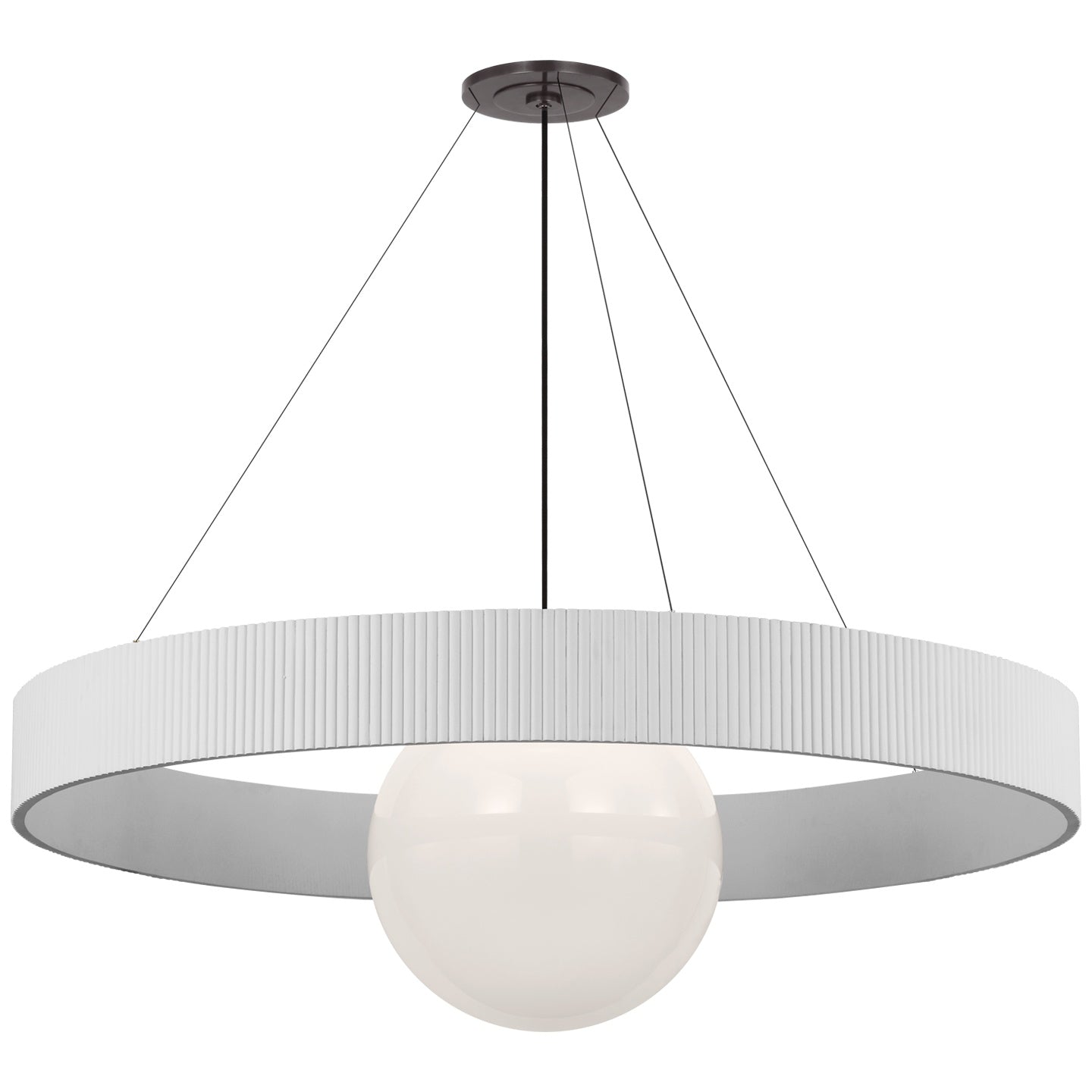 VISUAL COMFORT SIGNATURE, ARENA RING AND GLOBE CHANDELIER, CHANDELIER LIGHT