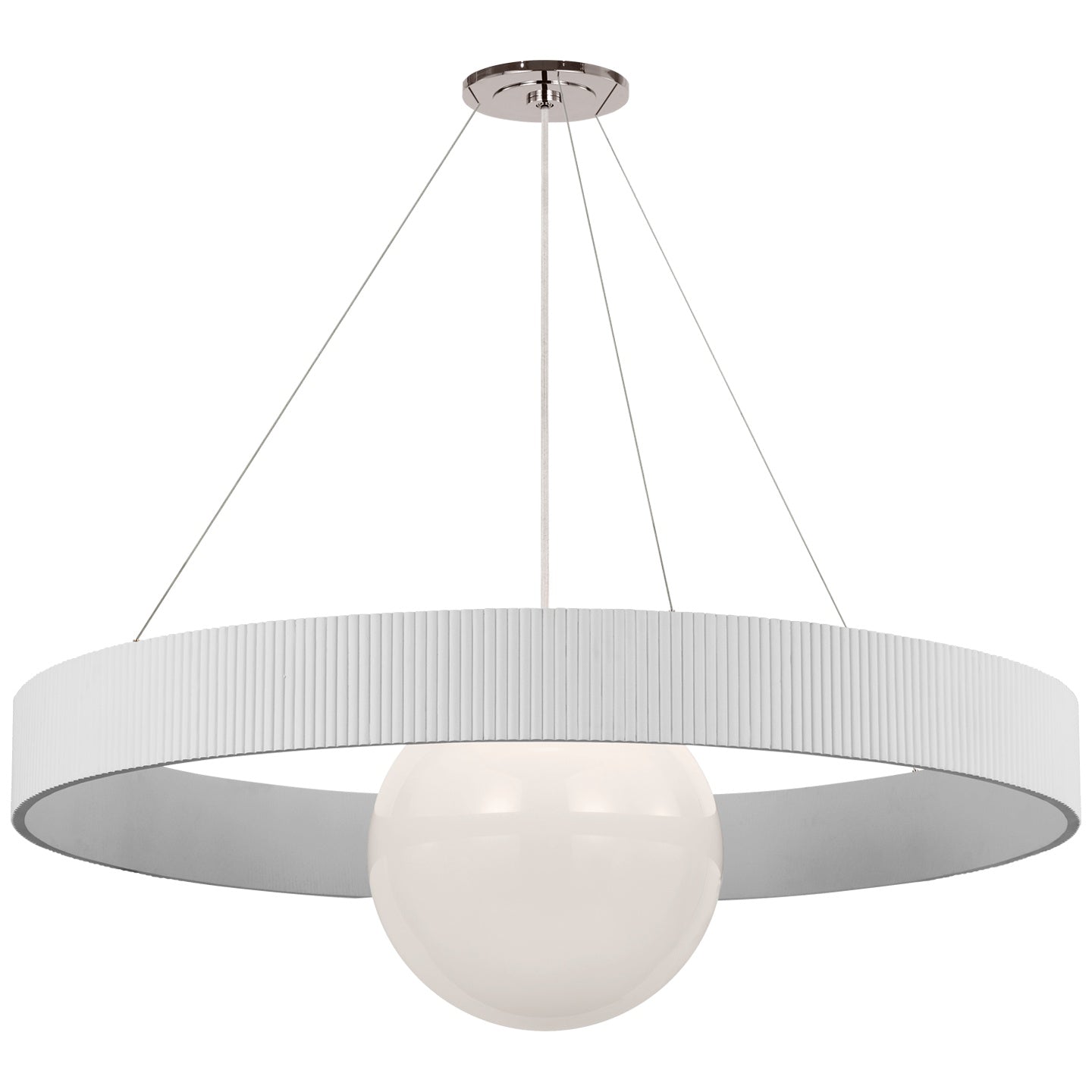 VISUAL COMFORT SIGNATURE, ARENA RING AND GLOBE CHANDELIER, CHANDELIER LIGHT