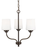 GENERATION LIGHTING, WINDOM THREE LIGHT CHANDELIER, CHANDELIER LIGHT