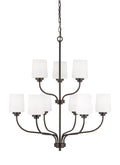 GENERATION LIGHTING, WINDOM NINE LIGHT CHANDELIER, CHANDELIER LIGHT