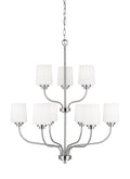 GENERATION LIGHTING, WINDOM NINE LIGHT CHANDELIER, CHANDELIER LIGHT