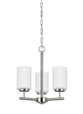 GENERATION LIGHTING, OSLO THREE LIGHT CHANDELIER, CHANDELIER LIGHT