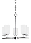 GENERATION LIGHTING, OSLO FIVE LIGHT CHANDELIER, CHANDELIER LIGHT