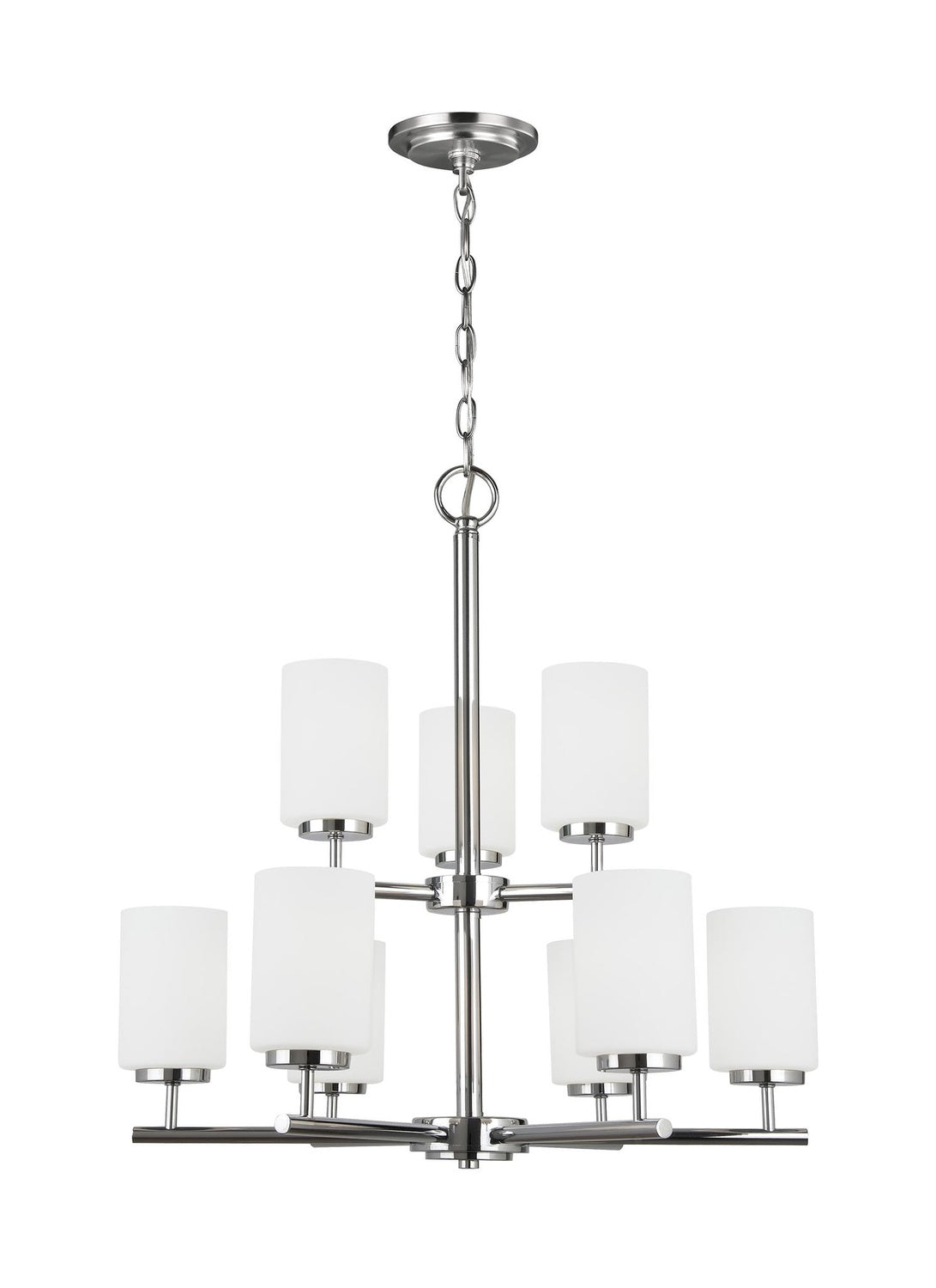 GENERATION LIGHTING, OSLO NINE LIGHT CHANDELIER, CHANDELIER LIGHT